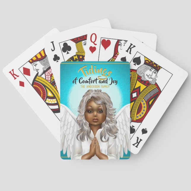 African American Praying Angel Playing Cards (Back)
