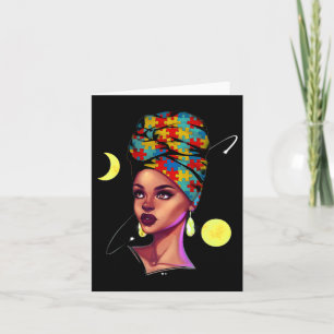 African American Pride Black History Month Autism Card
