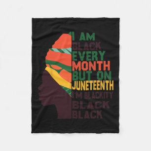 African American Pride Queen Black Month History  Fleece Blanket