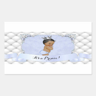 African American Prince Blue Diamonds Rectangular Sticker