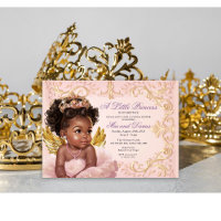 African American Princess Baby Shower Invitation