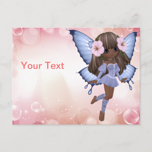 African American Princess Butterfly Postcard (Front)