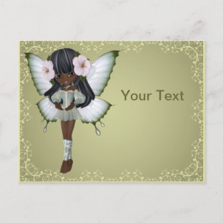 African American Princess Butterfly Postcard