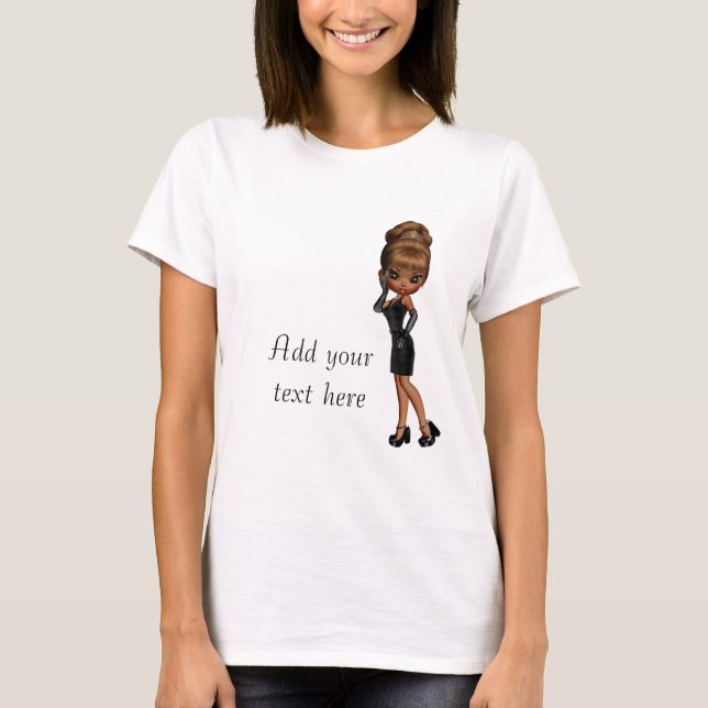 African American Princess Diva Custom T-Shirt (Front)