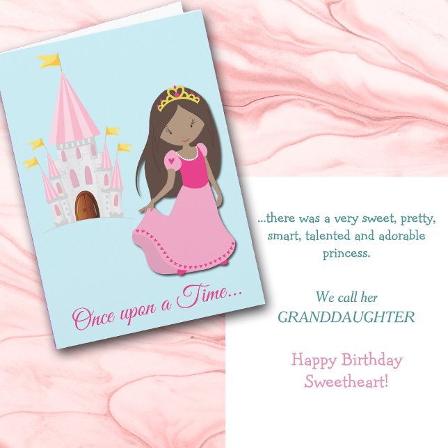 African American Princess Granddaughter Birthday Holiday Card (Creator Uploaded)