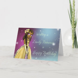 African American Princess Lovely Birthday Card