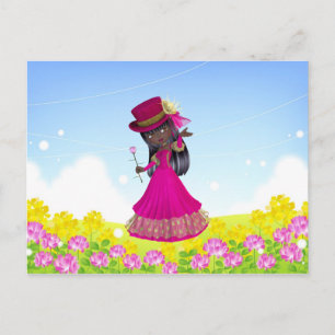 African American Princess Postcard