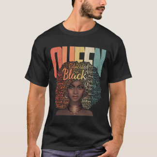 African American Queen Vintage Educated Strong Bla T-Shirt