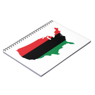 African American _ Red, Black & Green Colors Spiral Notebook