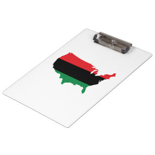 African American _ Red, Black & Green Colours Clipboard