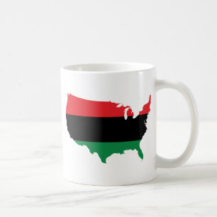 African American _ Red, Black & Green Colours Coffee Mug