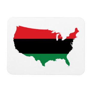 African American _ Red, Black & Green Colours Magnet