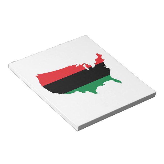 African American _ Red, Black & Green Colours Notepad (Angled)