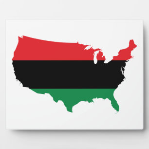 African American _ Red, Black & Green Colours Plaque