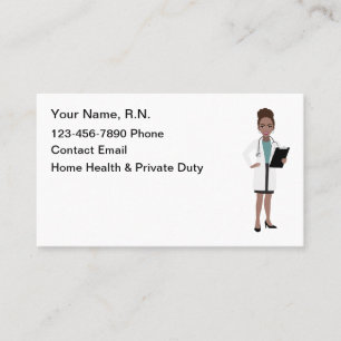 African American Registered Nurse Medical Business Card