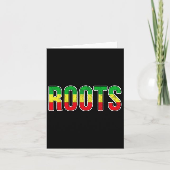 African American Roots Flag - Black History Pride  Card (Front)