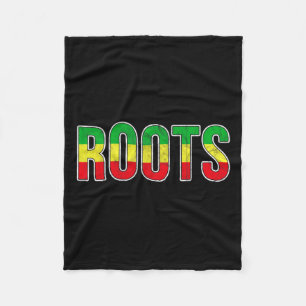 African American Roots Flag - Black History Pride  Fleece Blanket