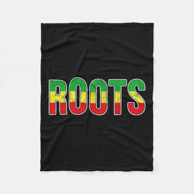 African American Roots Flag - Black History Pride  Fleece Blanket (Front)