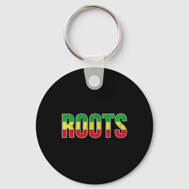 African American Roots Flag - Black History Pride  Key Ring (Front)
