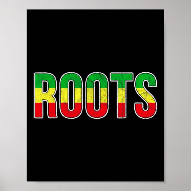 African American Roots Flag - Black History Pride  Poster (Front)