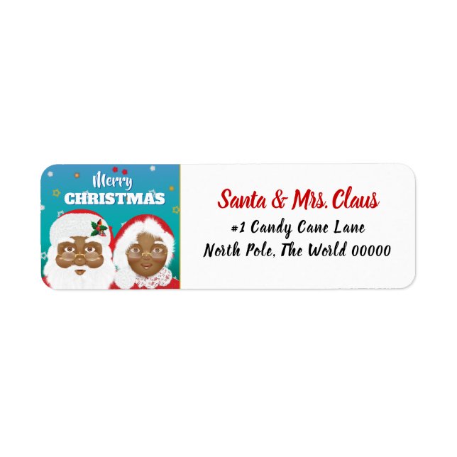 African American Santa and Mrs Claus Christmas (Front)