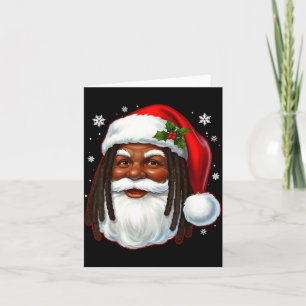 African American Santa Christmas Cool Black X-mas  Card