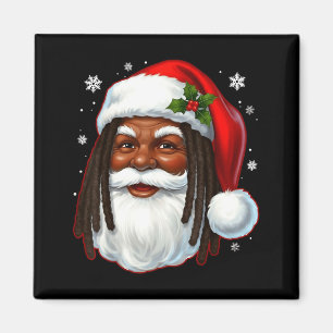 African American Santa Christmas Cool Black X-mas  Magnet