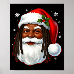 African American Santa Christmas Cool Black X-mas  Poster