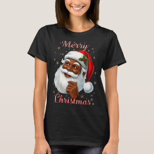 African American Santa Christmas Cool Black X-mas  T-Shirt
