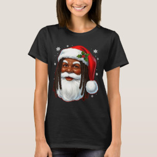 African American Santa Christmas Cool Black X-mas T-Shirt