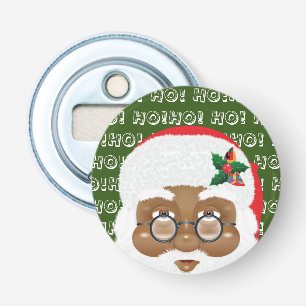African American Santa Claus Christmas Holiday Bottle Opener