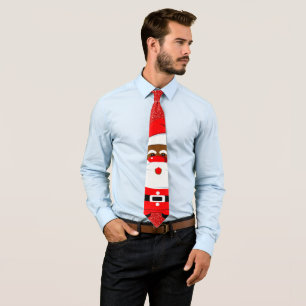 African-American Santa Claus Christmas holidays Tie