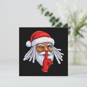 African American Santa Claus Christmas Party Decor Invitation