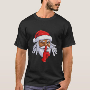 African American Santa Claus Christmas Party Decor T-Shirt