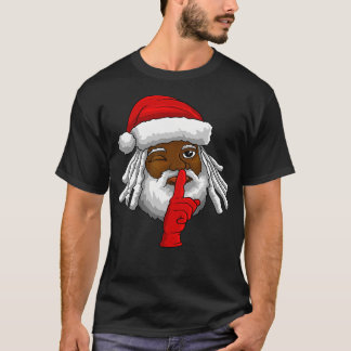 African American Santa Claus Christmas Party Decor T-Shirt