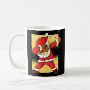 African American Santa Claus Dabbing Black Christm Coffee Mug
