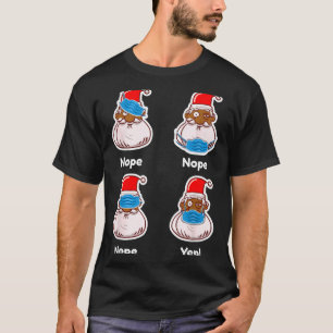 African American Santa Claus Matching Christmas Pa T-Shirt