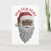 African American Santa Claus Merry Christmas