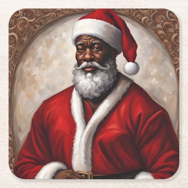 African American Santa Coasters (Front)