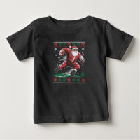 African American Santa Football Ugly Christmas
