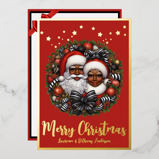 African American Santa & Mrs. Claus (Front/Back)