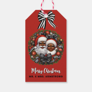 African American Santa & Mrs. Claus Gift Tags