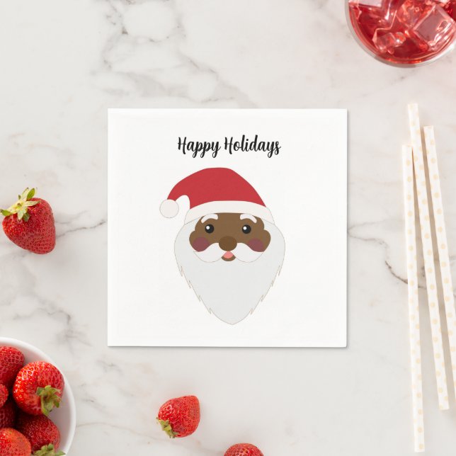  African American Santa Napkin (Insitu)
