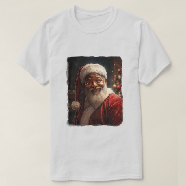 African American Santa T-Shirt (Design Front)