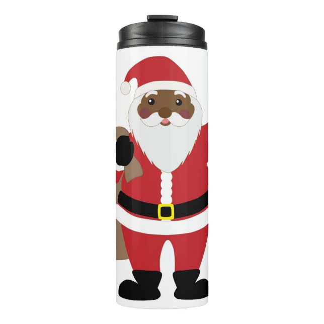 African American Santa Thermal Tumbler (Front)