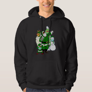 African American Santa With Mask Christmask Christ Hoodie