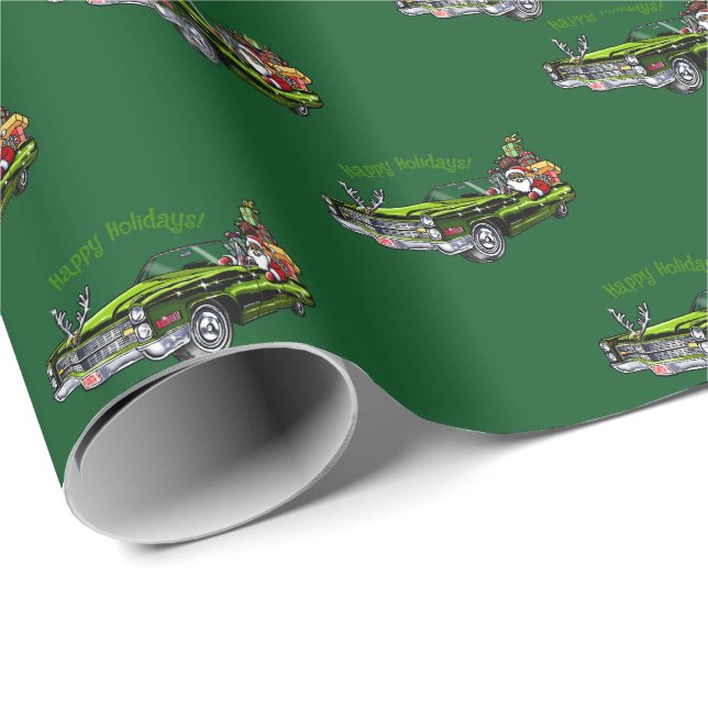 African American Santa Wrapping Paper (Roll Corner)