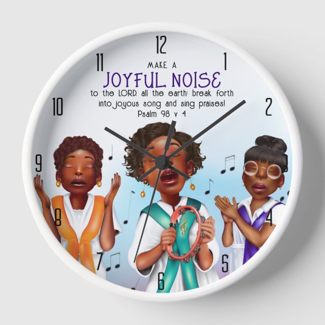 African American Singers Scripture Clock (Front)