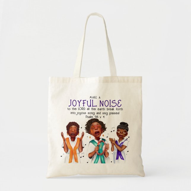 African American Singers Scripture Tote Bag (Front)