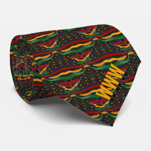 African American Stars and Stripes Monogram Tie